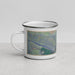 Left View Custom Alcova Wyoming Map Enamel Mug in Afternoon