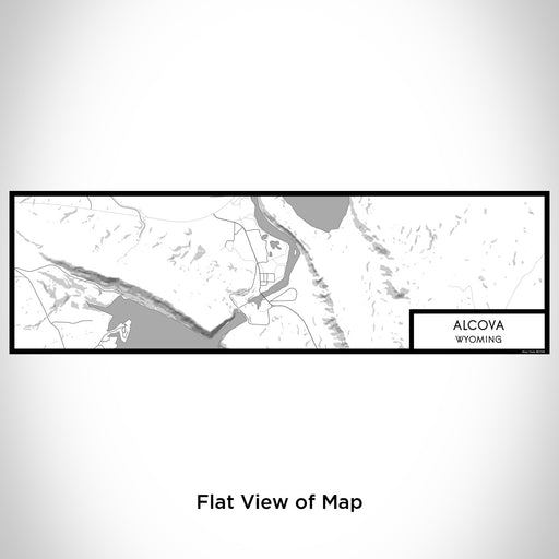 Flat View of Map Custom Alcova Wyoming Map Enamel Mug in Classic