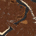 Alcova Wyoming Map Print in Ember Style Zoomed In Close Up Showing Details