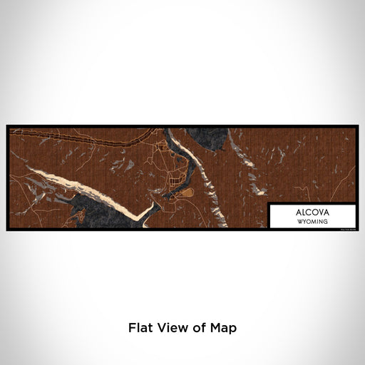 Flat View of Map Custom Alcova Wyoming Map Enamel Mug in Ember