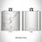 Rendered View of Alcova Wyoming Map Engraving on 6oz Stainless Steel Flask