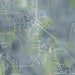 Aledo Texas Map Print in Afternoon Style Zoomed In Close Up Showing Details