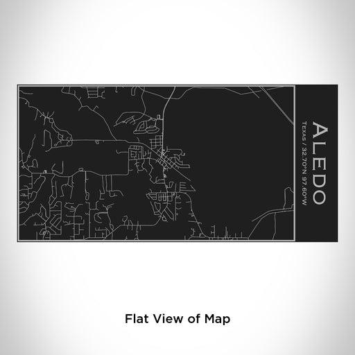 Rendered View of Aledo Texas Map Engraving on 17oz Stainless Steel Insulated Cola Bottle in Black
