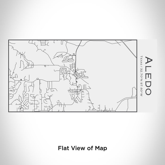 Rendered View of Aledo Texas Map Engraving on 17oz Stainless Steel Insulated Cola Bottle in White