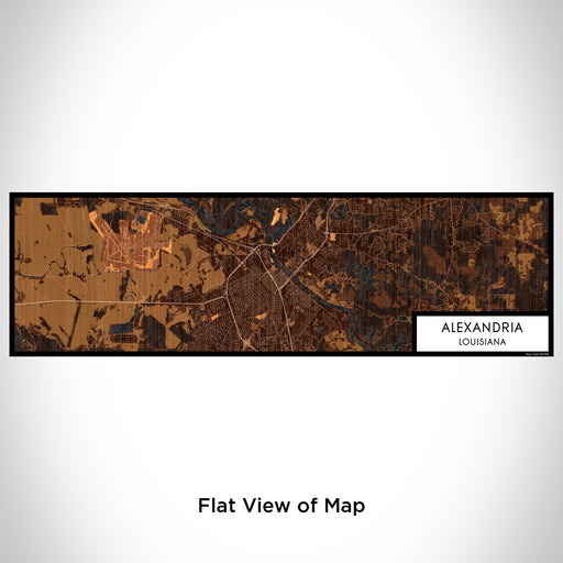 Flat View of Map Custom Alexandria Louisiana Map Enamel Mug in Ember