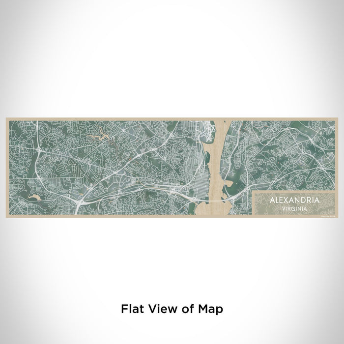 Flat View of Map Custom Alexandria Virginia Map Enamel Mug in Afternoon
