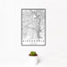 12x18 Alexandria Virginia Map Print Portrait Orientation in Classic Style With Small Cactus Plant in White Planter