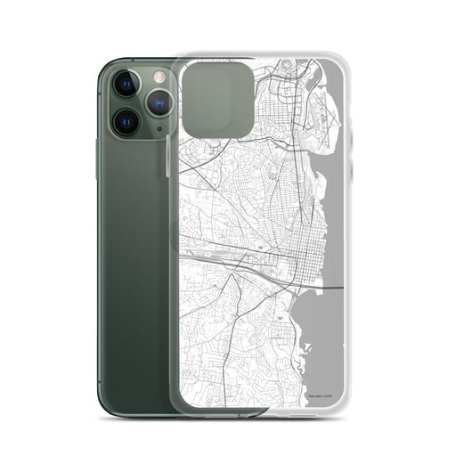 Custom Alexandria Virginia Map Phone Case in Classic on Table with Laptop and Plant