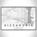 Alexandria Virginia Map Print Landscape Orientation in Classic Style With Shaded Background