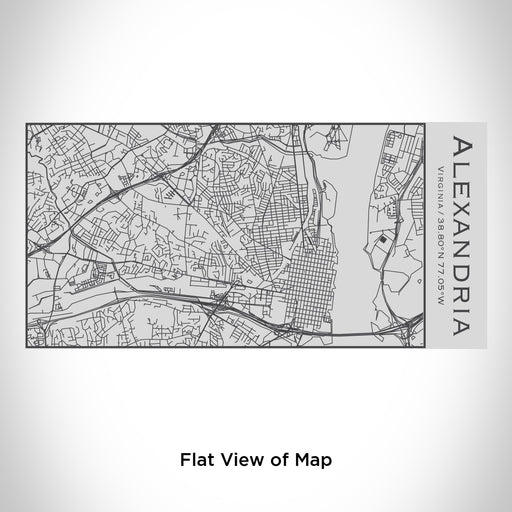Rendered View of Alexandria Virginia Map Engraving on 17oz Stainless Steel Insulated Cola Bottle
