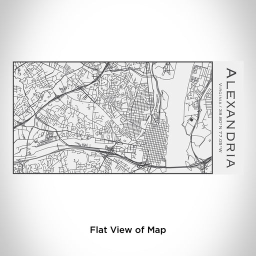 Rendered View of Alexandria Virginia Map Engraving on 17oz Stainless Steel Insulated Cola Bottle in White