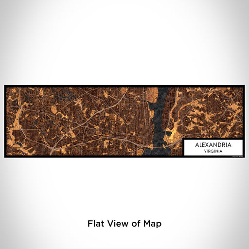 Flat View of Map Custom Alexandria Virginia Map Enamel Mug in Ember