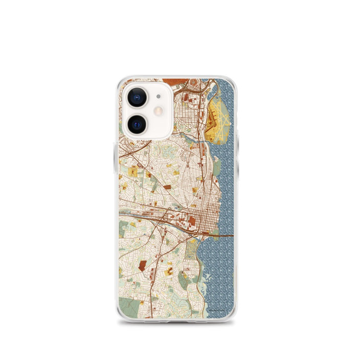 Custom Alexandria Virginia Map iPhone 12 mini Phone Case in Woodblock