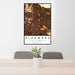 24x36 Alhambra California Map Print Portrait Orientation in Ember Style Behind 2 Chairs Table and Potted Plant
