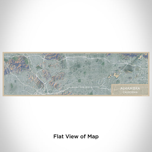 Flat View of Map Custom Alhambra California Map Enamel Mug in Afternoon