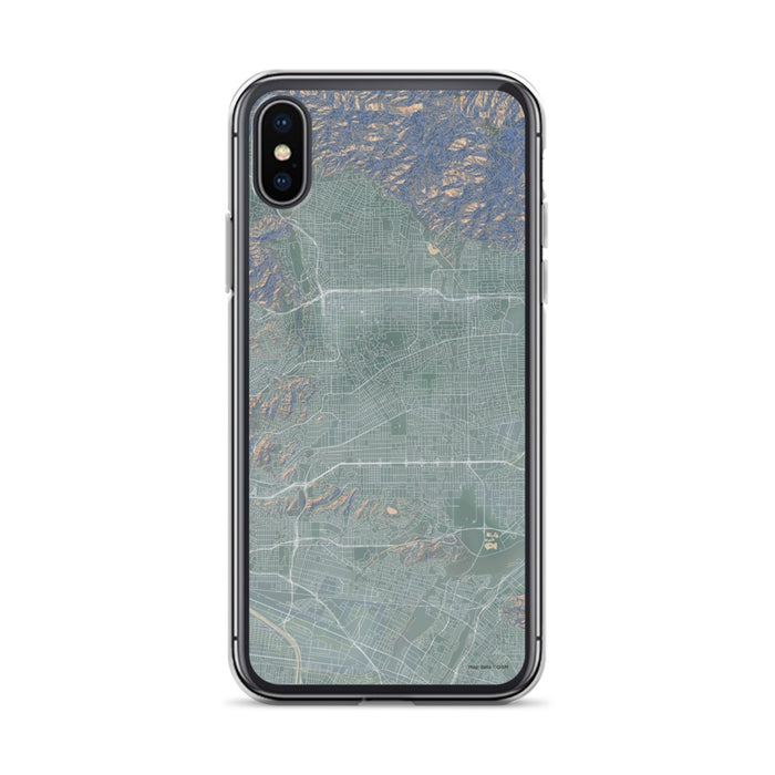 Custom iPhone X/XS Alhambra California Map Phone Case in Afternoon