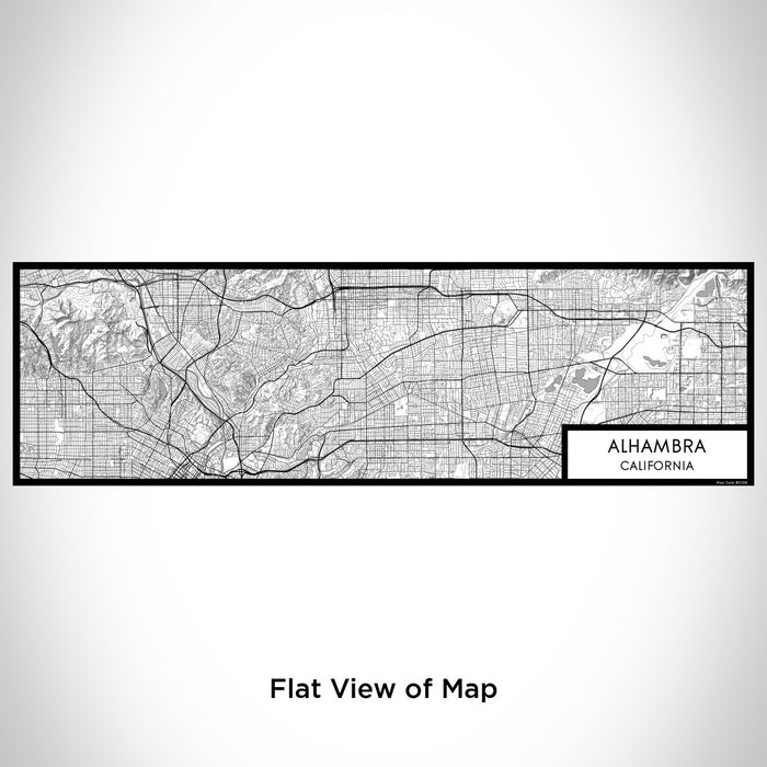 Flat View of Map Custom Alhambra California Map Enamel Mug in Classic