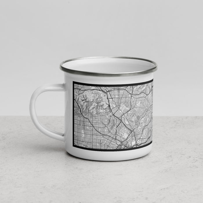 Left View Custom Alhambra California Map Enamel Mug in Classic