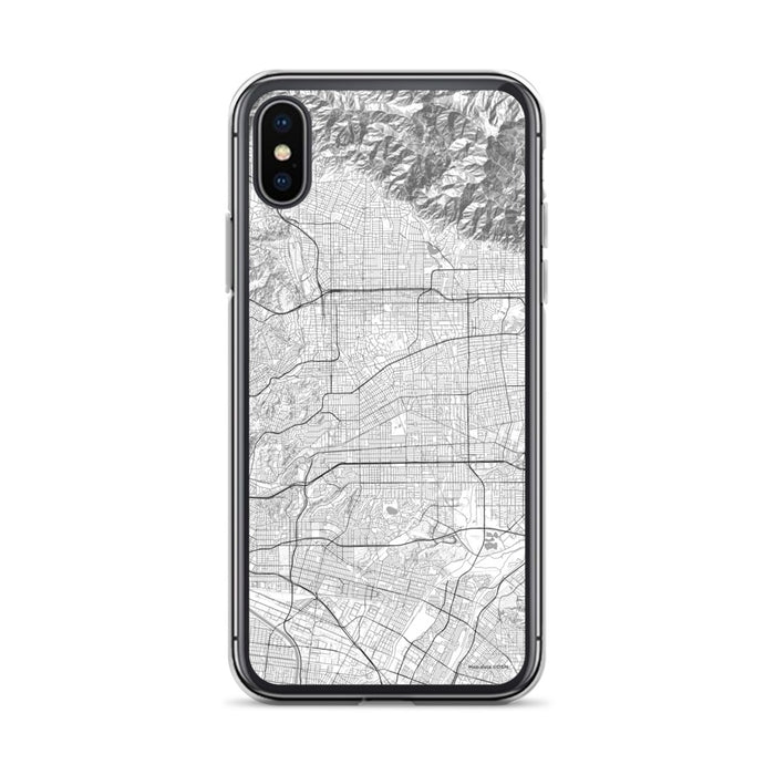 Custom iPhone X/XS Alhambra California Map Phone Case in Classic