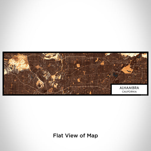 Flat View of Map Custom Alhambra California Map Enamel Mug in Ember