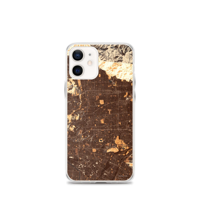 Custom iPhone 12 mini Alhambra California Map Phone Case in Ember