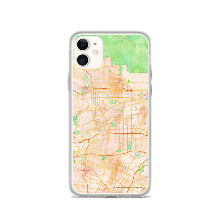 Custom iPhone 11 Alhambra California Map Phone Case in Watercolor
