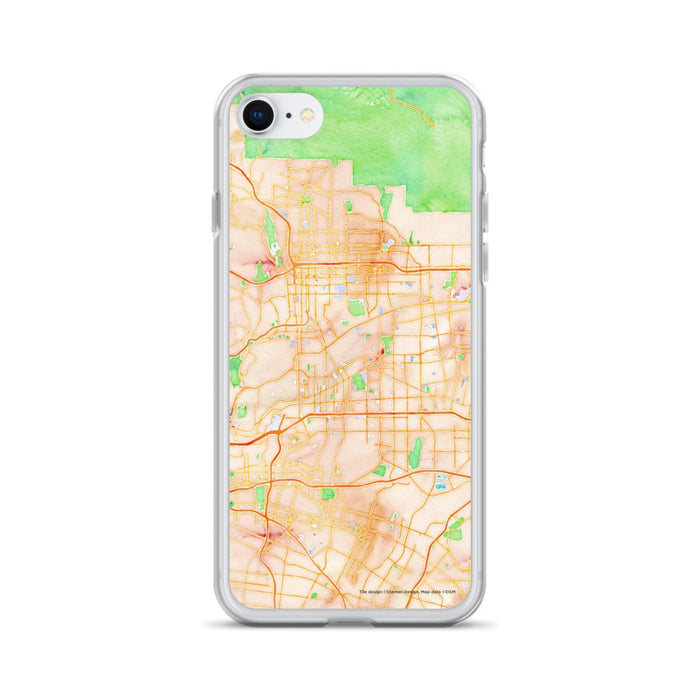 Custom iPhone SE Alhambra California Map Phone Case in Watercolor