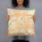 Person holding 18x18 Custom Alhambra California Map Throw Pillow in Watercolor
