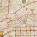 Alhambra California Map Print in Woodblock Style Zoomed In Close Up Showing Details