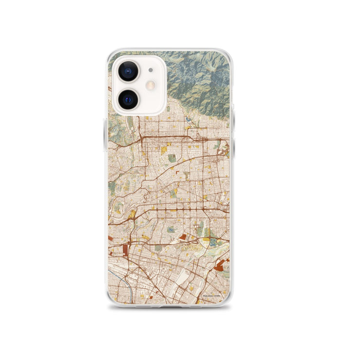 Custom iPhone 12 Alhambra California Map Phone Case in Woodblock
