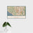 16x24 Aliso Viejo California Map Print Landscape Orientation in Woodblock Style With Tropical Plant Leaves in Water