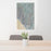 24x36 Aliso Viejo California Map Print Portrait Orientation in Afternoon Style Behind 2 Chairs Table and Potted Plant