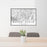 24x36 Aliso Viejo California Map Print Lanscape Orientation in Classic Style Behind 2 Chairs Table and Potted Plant