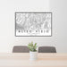 24x36 Aliso Viejo California Map Print Lanscape Orientation in Classic Style Behind 2 Chairs Table and Potted Plant