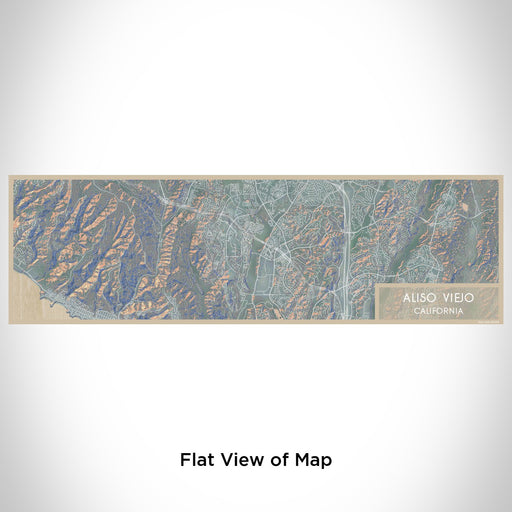 Flat View of Map Custom Aliso Viejo California Map Enamel Mug in Afternoon
