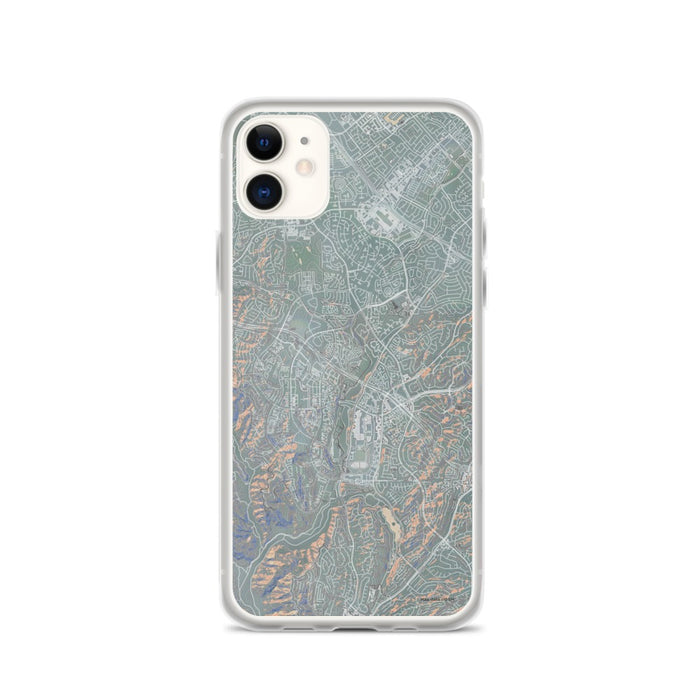 Custom iPhone 11 Aliso Viejo California Map Phone Case in Afternoon