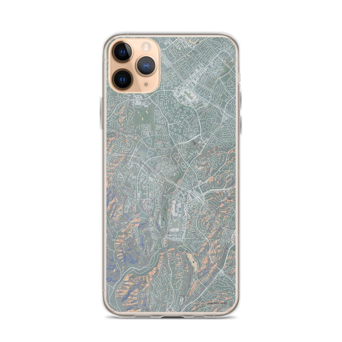 Custom iPhone 11 Pro Max Aliso Viejo California Map Phone Case in Afternoon