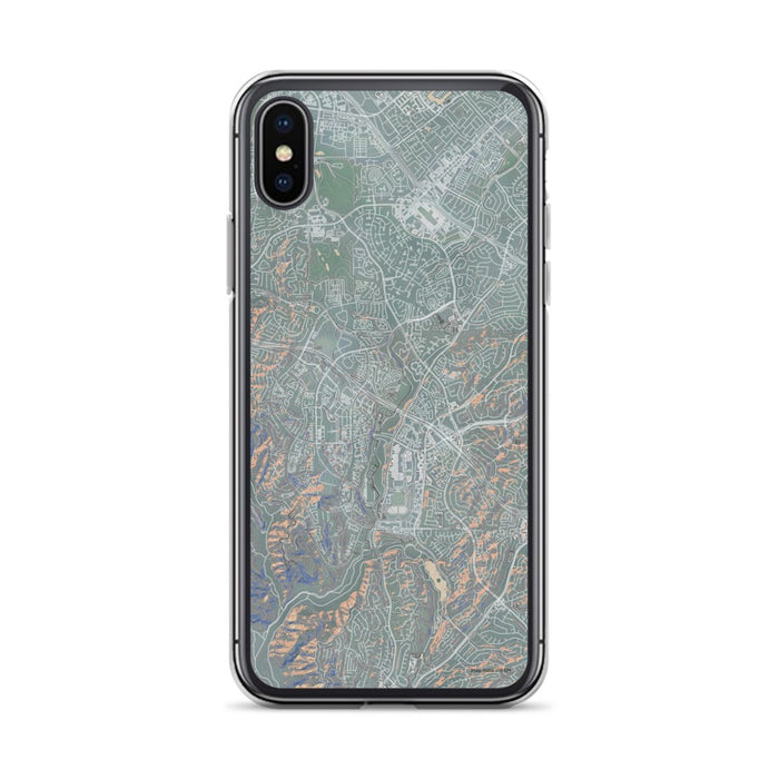 Custom iPhone X/XS Aliso Viejo California Map Phone Case in Afternoon