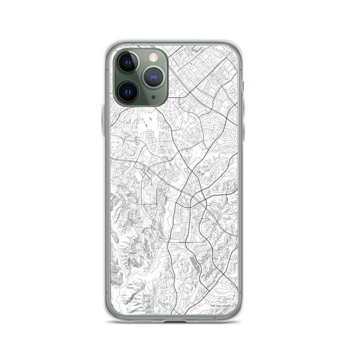 Custom iPhone 11 Pro Aliso Viejo California Map Phone Case in Classic