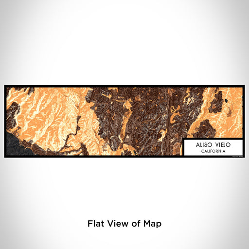 Flat View of Map Custom Aliso Viejo California Map Enamel Mug in Ember