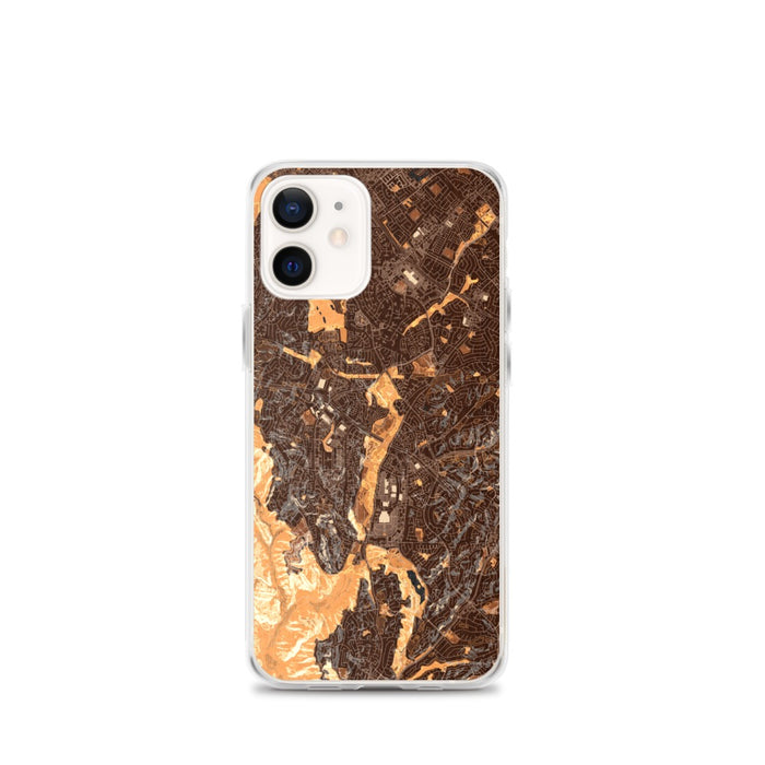 Custom iPhone 12 mini Aliso Viejo California Map Phone Case in Ember