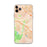 Custom iPhone 11 Pro Max Aliso Viejo California Map Phone Case in Watercolor