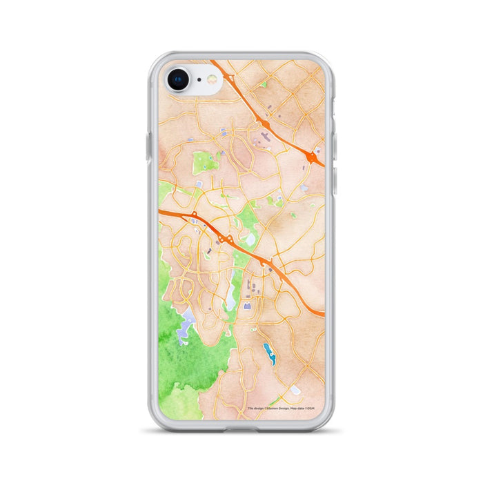 Custom iPhone SE Aliso Viejo California Map Phone Case in Watercolor