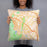 Person holding 18x18 Custom Aliso Viejo California Map Throw Pillow in Watercolor