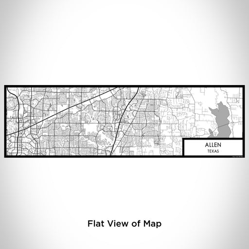 Flat View of Map Custom Allen Texas Map Enamel Mug in Classic