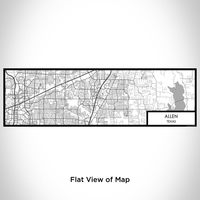 Flat View of Map Custom Allen Texas Map Enamel Mug in Classic