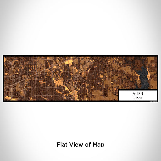 Flat View of Map Custom Allen Texas Map Enamel Mug in Ember
