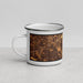 Left View Custom Allen Texas Map Enamel Mug in Ember
