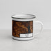 Right View Custom Allen Texas Map Enamel Mug in Ember