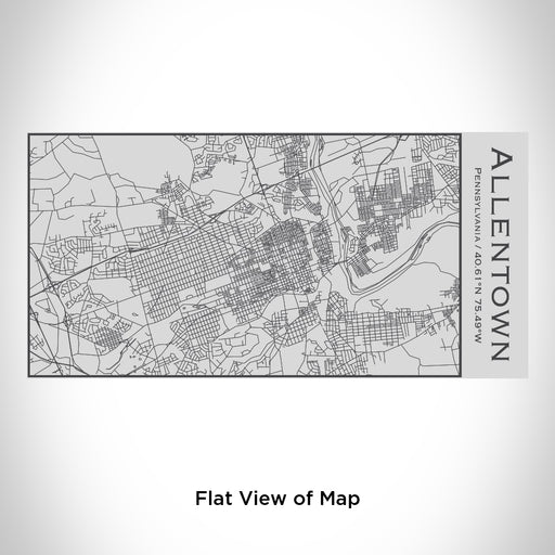 Rendered View of Allentown Pennsylvania Map Engraving on 17oz Stainless Steel Insulated Cola Bottle